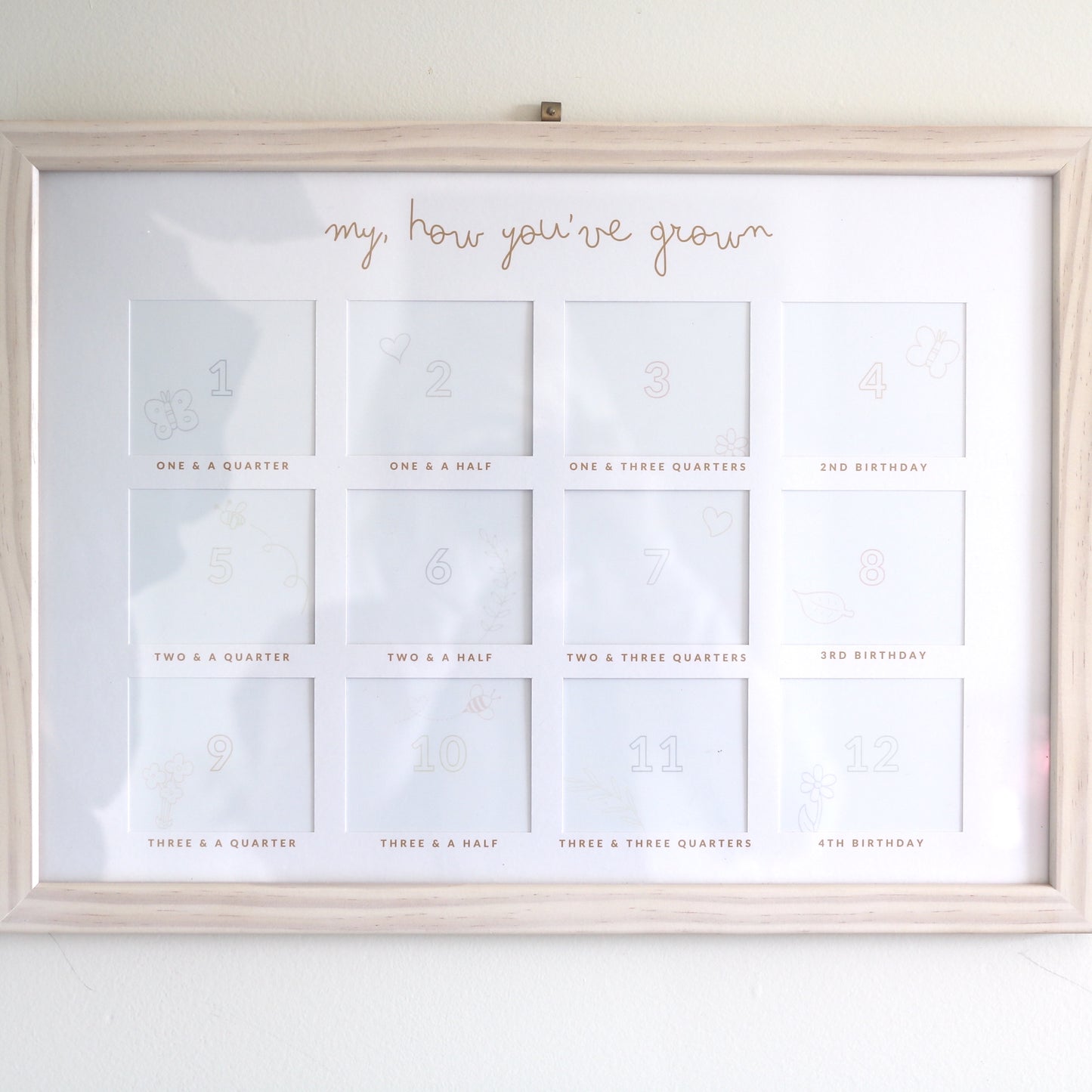 Marnie's My How You've Grown Frame (Years 1 - 4)